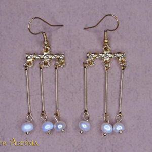 Amphitrite : boucles d’oreille en perles d’inspiration romaine
