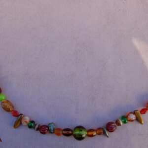 Collier viking : perles verre et gemmes