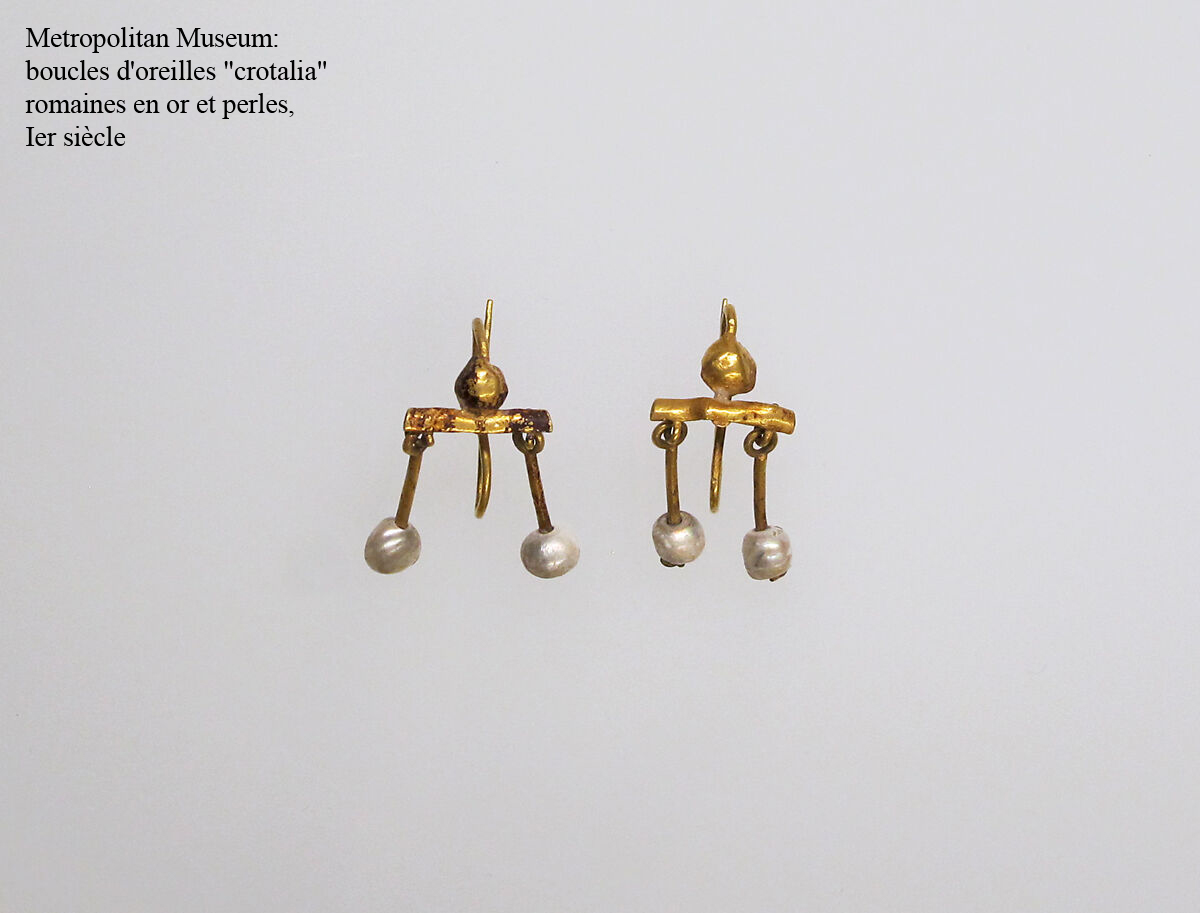 Amphitrite : boucles d’oreille en perles d’inspiration romaine – Image 3