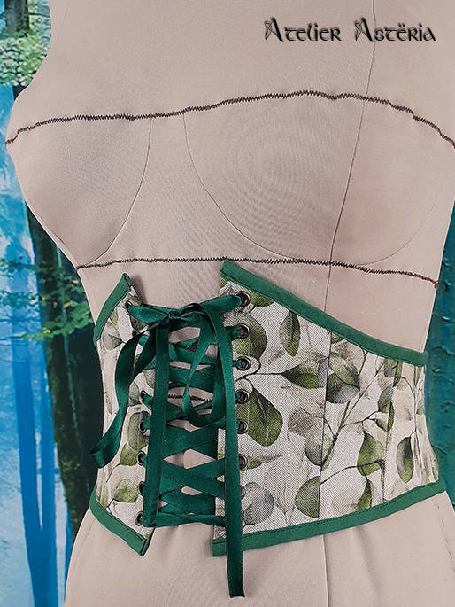 Héliade : ceinture lacée feuilles de peuplier